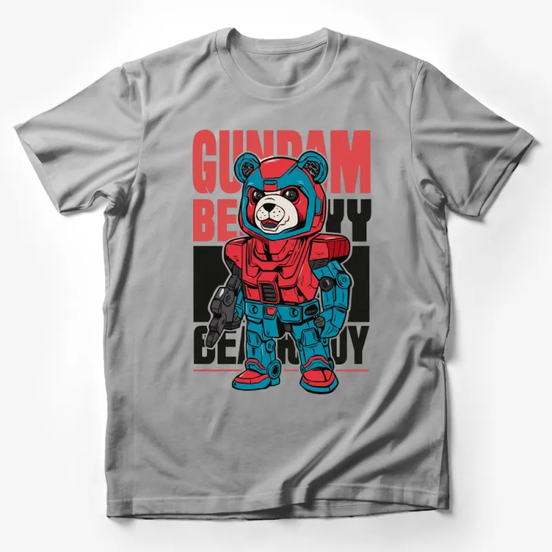 Gundam Bear Guy T-Shirt, Robot Anime Character Tee, Unique Mech Battle Design, Unisex Apparel Male T-Shirt