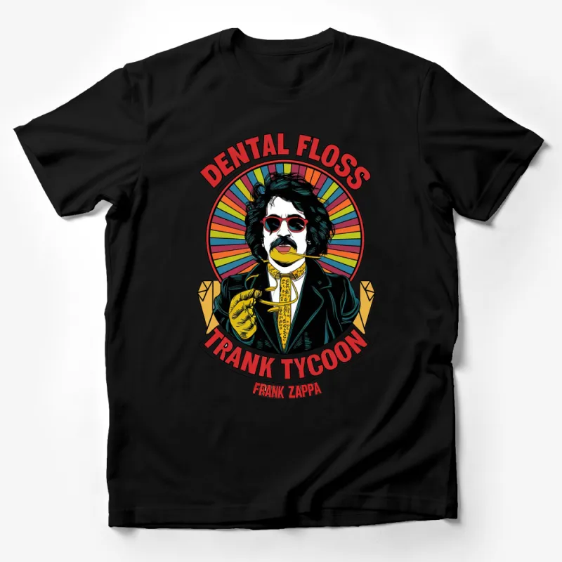 Frank Zappa Dental Floss Tycoon Vintage Retro Graphic T-Shirt, Music Icon Tee, Colorful Design, Unique Gift Idea Male T-Shirt