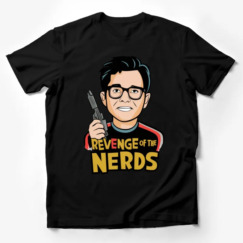 Revenge of the Nerds Graphic Tee, Vintage Style Nerdy T-Shirt, Geek Culture Pop Art, Retro Movie Inspired Top Male T-Shirt