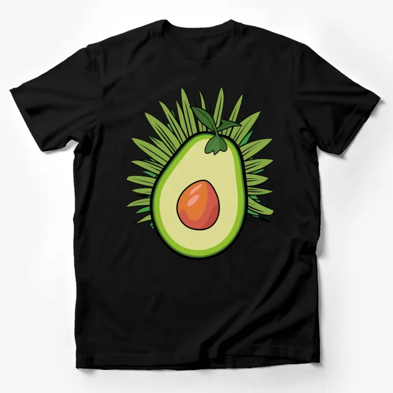 Avocado T-Shirt, Cute Vegan Tee, Unisex Graphic Shirt, Fresh Avocado Print, Fruit Lover Gift, Summer Casual Top Male T-Shirt