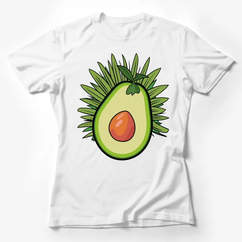 Avocado T-Shirt, Cute Vegan Tee, Unisex Graphic Shirt, Fresh Avocado Print, Fruit Lover Gift, Summer Casual Top Female T-Shirt