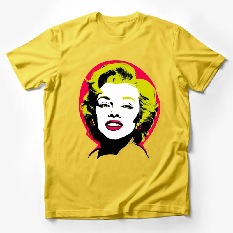 Vintage Pop Art Style Iconic Woman Portrait T-Shirt, Bold Graphic Tee, Retro Fashion Statement Male T-Shirt