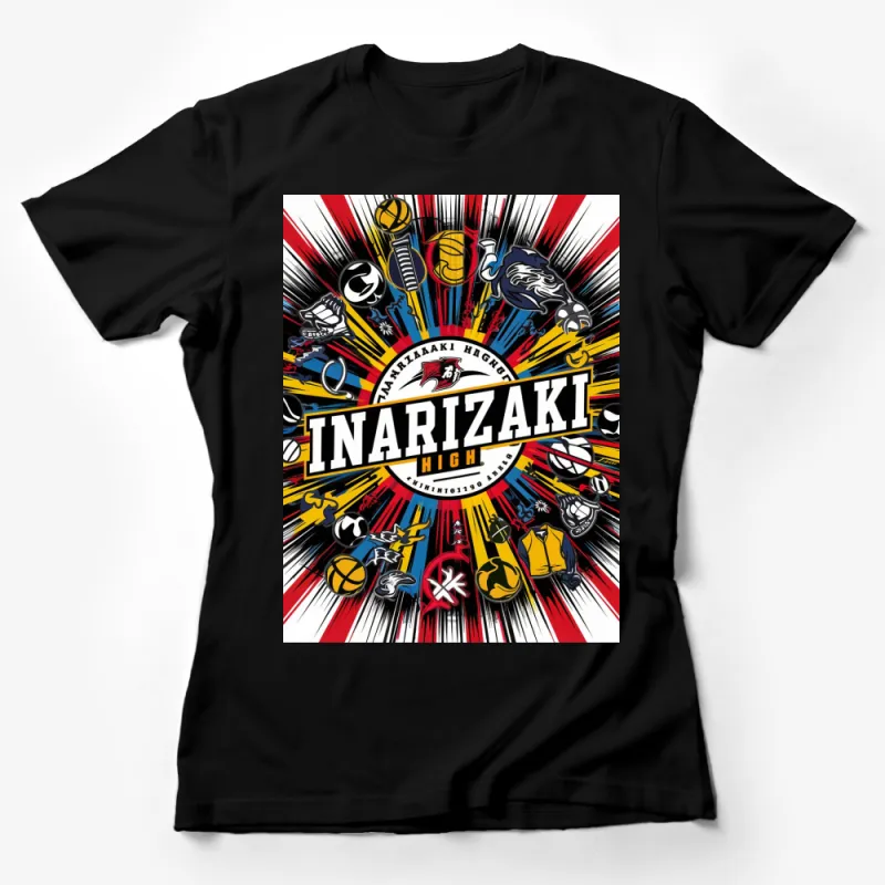 Inarizaki High Anime Volleyball Team Graphic T-Shirt, Colorful Sports Inspired Tee, Unisex Manga Fan Apparel Female T-Shirt