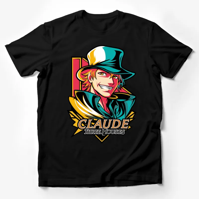 Fire Emblem Claude Vintage Style T-Shirt, Colorful Graphic Tee, Gaming and Anime Inspired Apparel Male T-Shirt