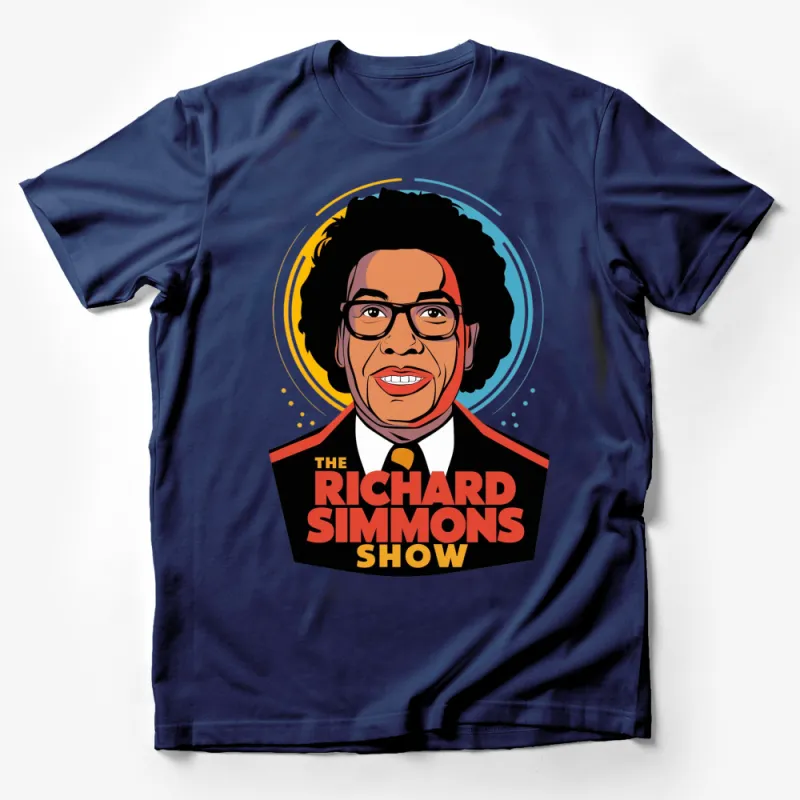 Vintage Richard Simmons Show T-Shirt, Retro Style Pop Culture Tee, Graphic Printed Bold Colors Shirt Male T-Shirt