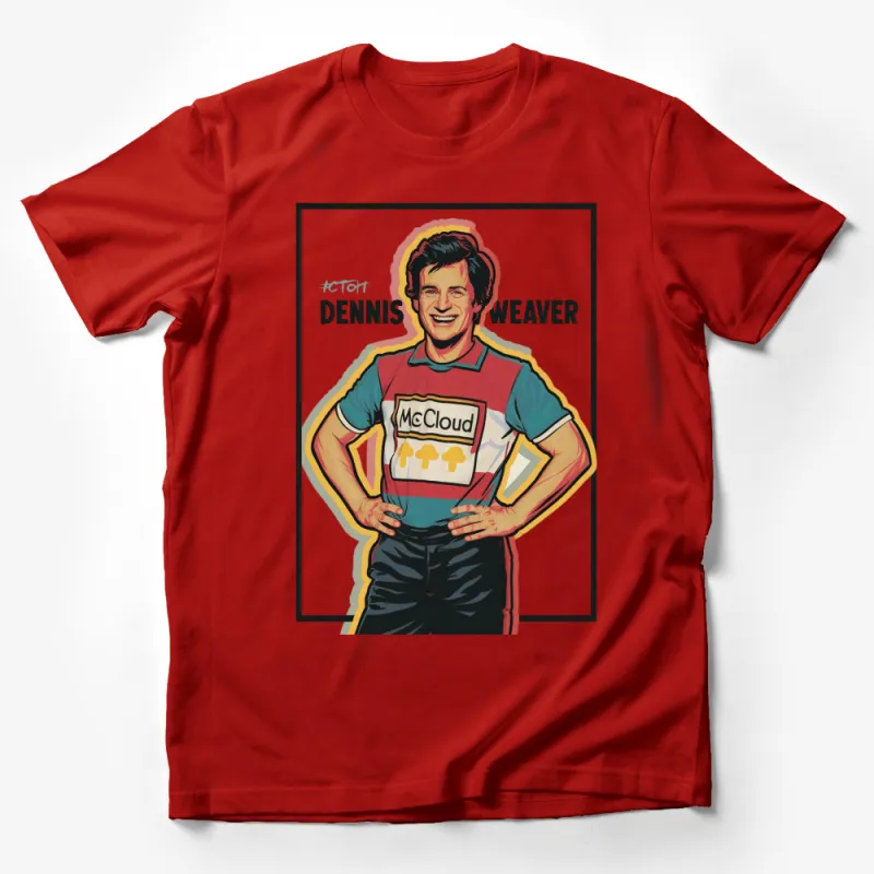 Retro Dennis Weaver McCloud T-Shirt, Vintage Graphic Tee, Classic TV Show Fan Apparel Male T-Shirt