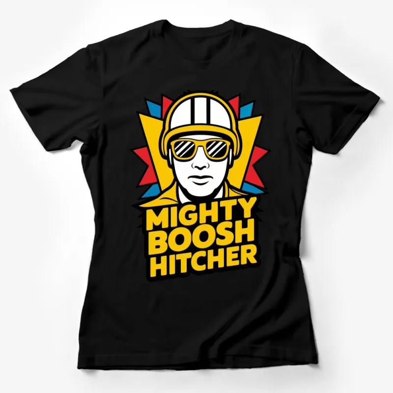 Vibrant Pop Art T-Shirt, Mighty Boosh Hitcher, Colorful Graphic Tee, Unique Unisex Apparel Female T-Shirt