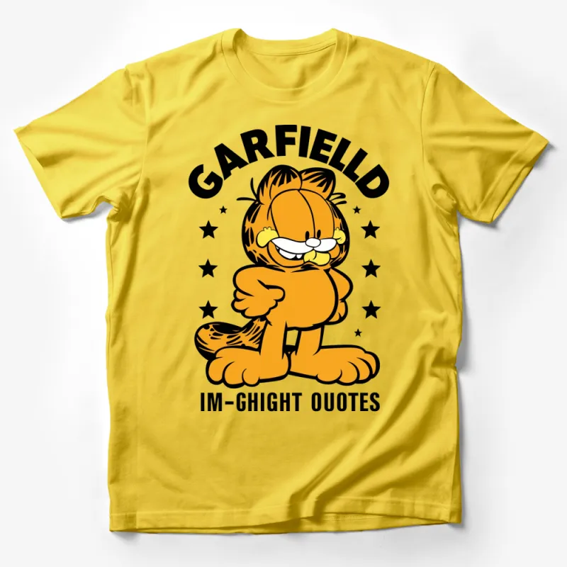 Garfield T-Shirt, Classic Cartoon Cat Graphic Tee, Vintage Style Garfield Apparel, Unisex Male T-Shirt