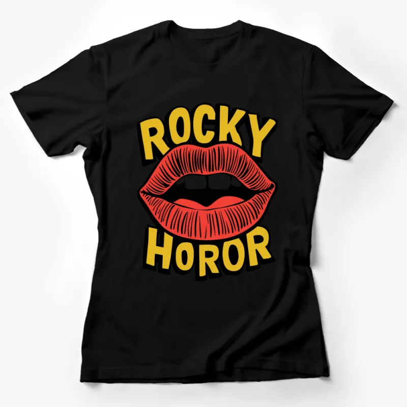 Rocky Horror Red Lips T-Shirt, Vintage Style Graphic Tee, Retro Movie Fan Gift Female T-Shirt