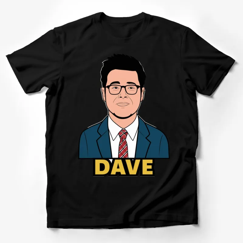 Dave Cartoon Character T-Shirt, Funny Animated Face Graphic Tee, Men's Women's Fashion Top Male T-Shirt