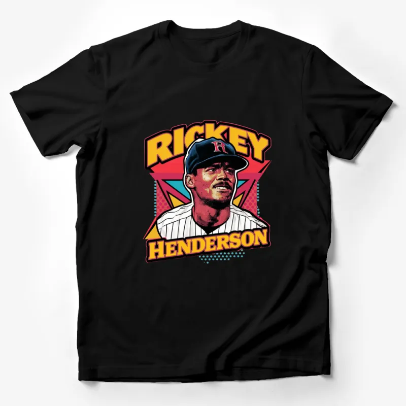 Vintage Baseball Legend Ricky Henderson Graphic T-Shirt, Retro Sports Fan Apparel Male T-Shirt