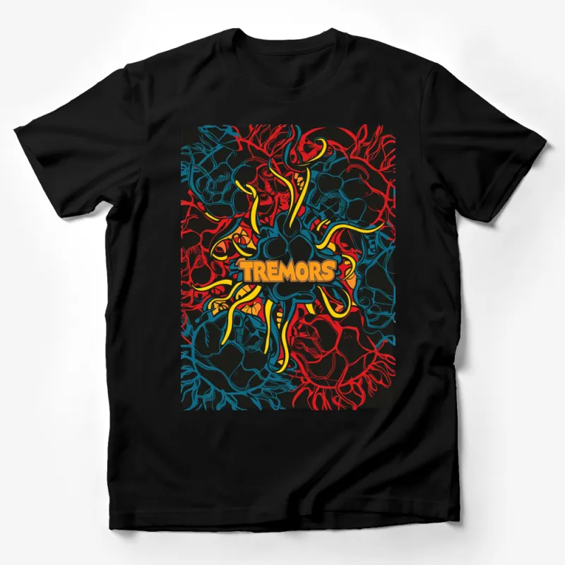 Colorful Tremors Graphic T-Shirt, Unique Abstract Art Design, Vibrant Casual Wear, Eye-Catching Fashion Top for All Male T-Shirt