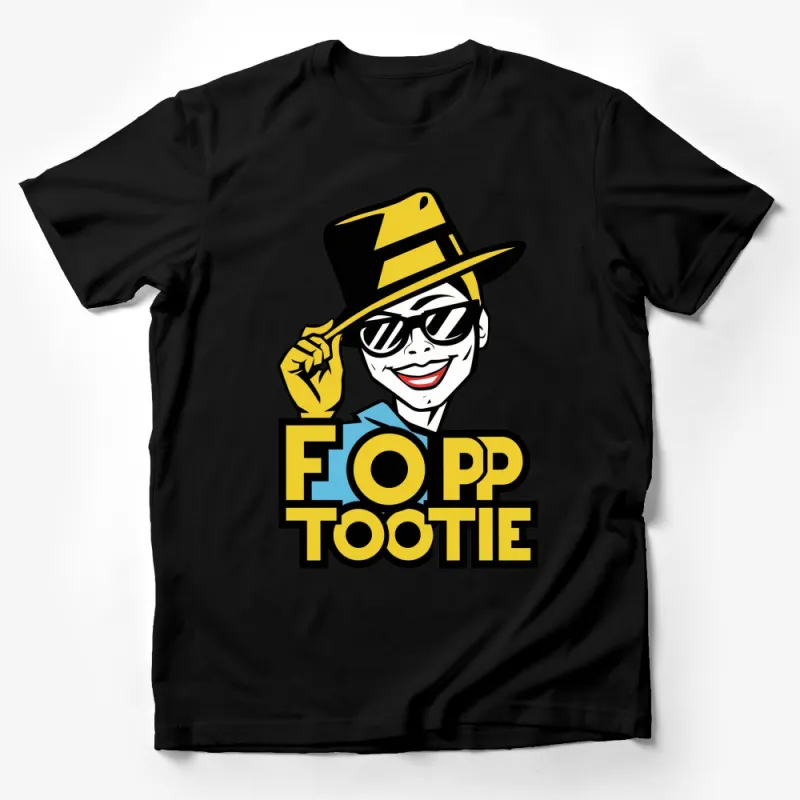 Vintage Style Cartoon Character T-Shirt, Bold Graphic Tee, Unique Comic Design, Colorful Casual Wear Male T-Shirt