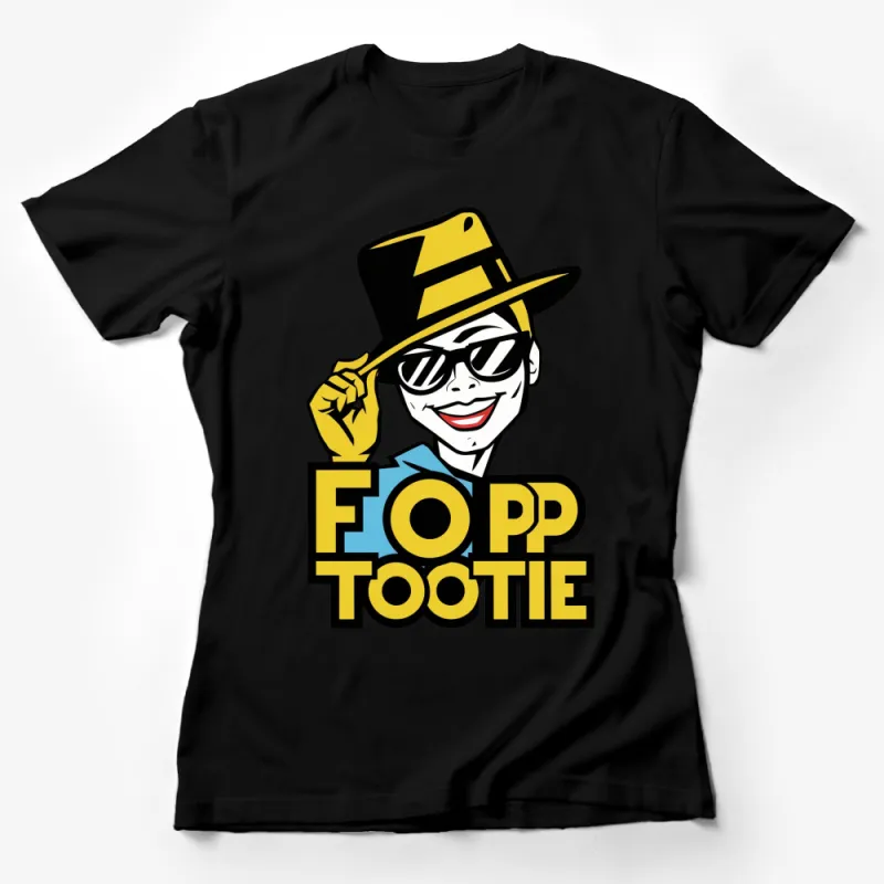 Vintage Style Cartoon Character T-Shirt, Bold Graphic Tee, Unique Comic Design, Colorful Casual Wear Female T-Shirt