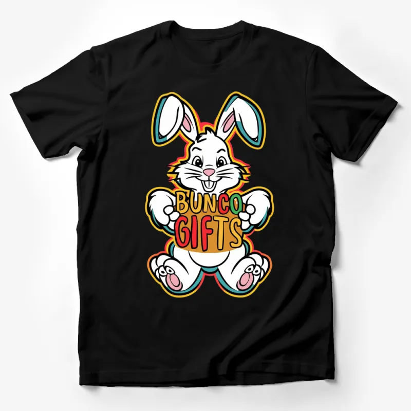 Cute Bunny Graphic T-Shirt, Colorful Bunco Gifts Rabbit Shirt, Fun Kids and Adults Casual Wear Male T-Shirt