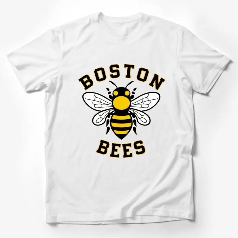 Boston Bees Team Spirit Yellow and Black Bee Graphic T-Shirt, Unisex Sports Fan Apparel Male T-Shirt