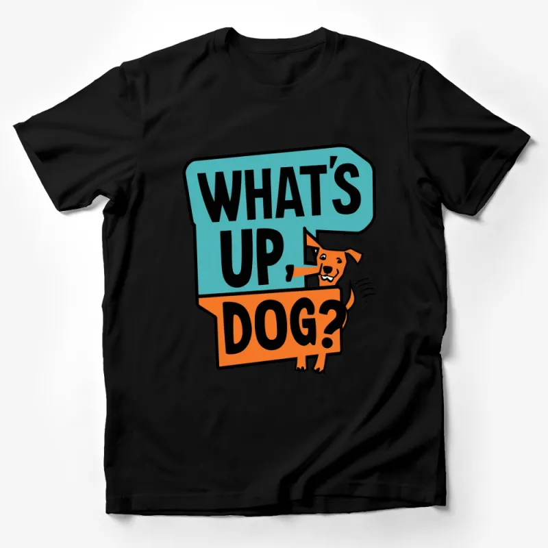 What's Up, Dog? T-Shirt, Funny Cartoon Dog Graphic Tee, Unisex Casual Shirt for Dog Lovers, Unique Gift Idea Male T-Shirt