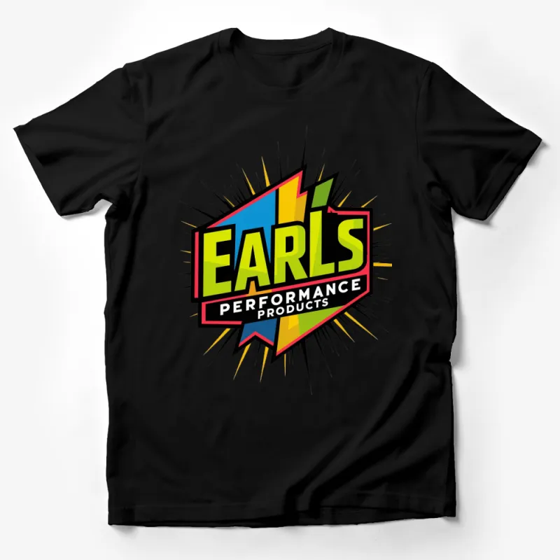 Vintage Style Earl's Performance Products T-Shirt, Colorful Retro Graphic Tee, Unisex Male T-Shirt