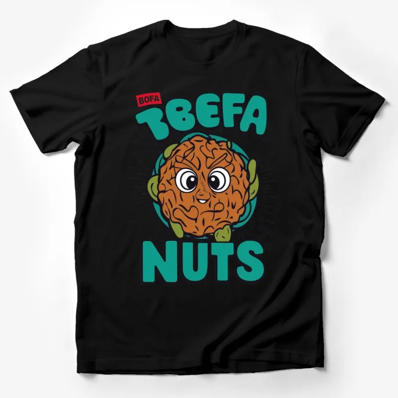 Funny Walnut Character T-Shirt, BOFA Nuts Graphic Tee, Unisex Casual Shirt Male T-Shirt