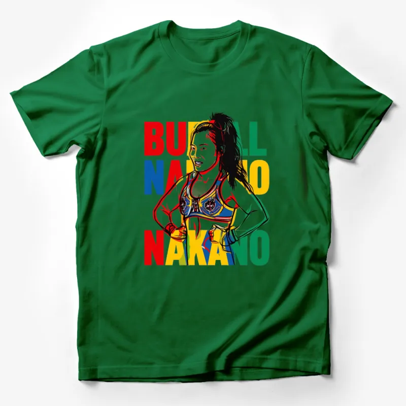 Bold Bull Nakano Wrestler Graphic Tee, Colorful Vintage Style Wrestling T-Shirt, Fan Apparel Male T-Shirt