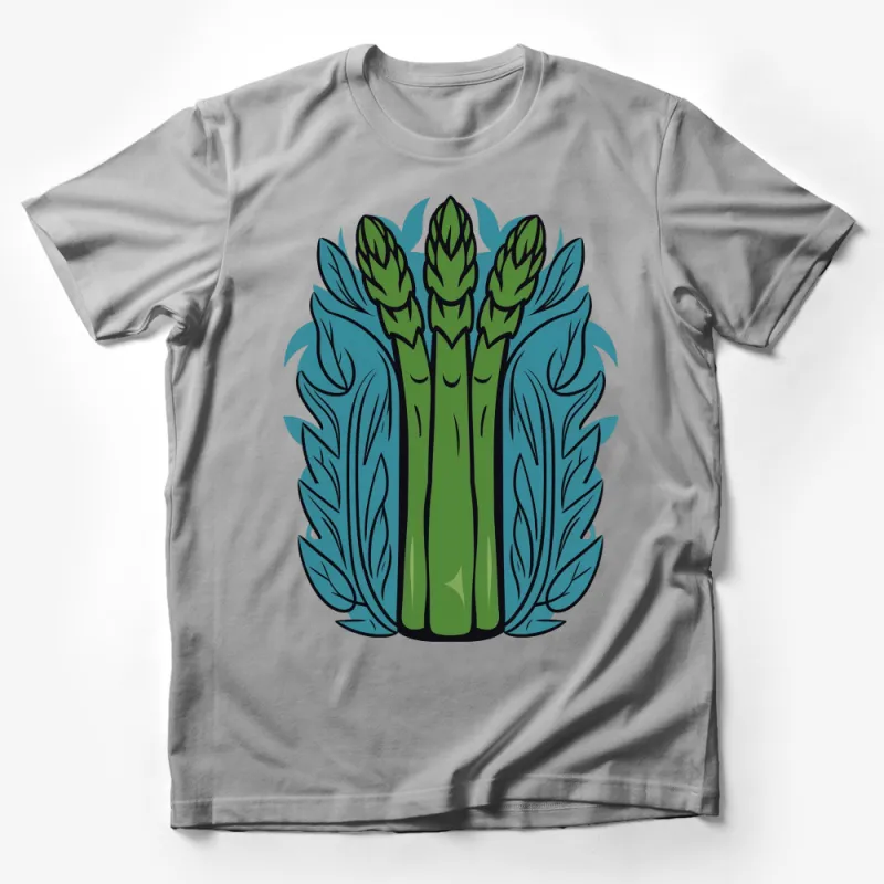 Asparagus Art Graphic T-Shirt, Vegan Tee, Vegetarian Shirt, Nature-Inspired Apparel, Unique Veggie Design Shirt Male T-Shirt