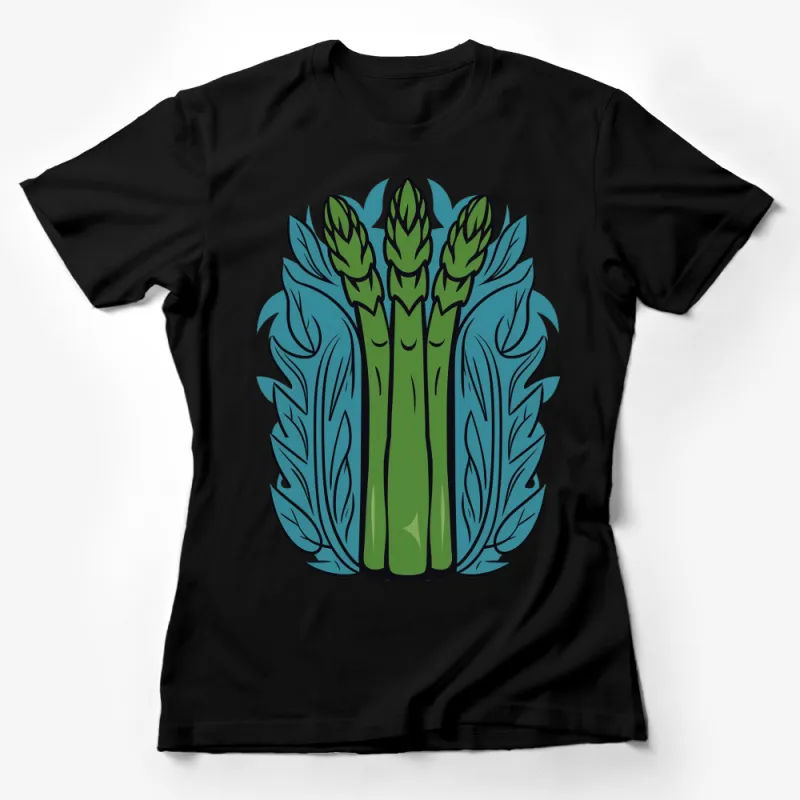 Asparagus Art Graphic T-Shirt, Vegan Tee, Vegetarian Shirt, Nature-Inspired Apparel, Unique Veggie Design Shirt Female T-Shirt