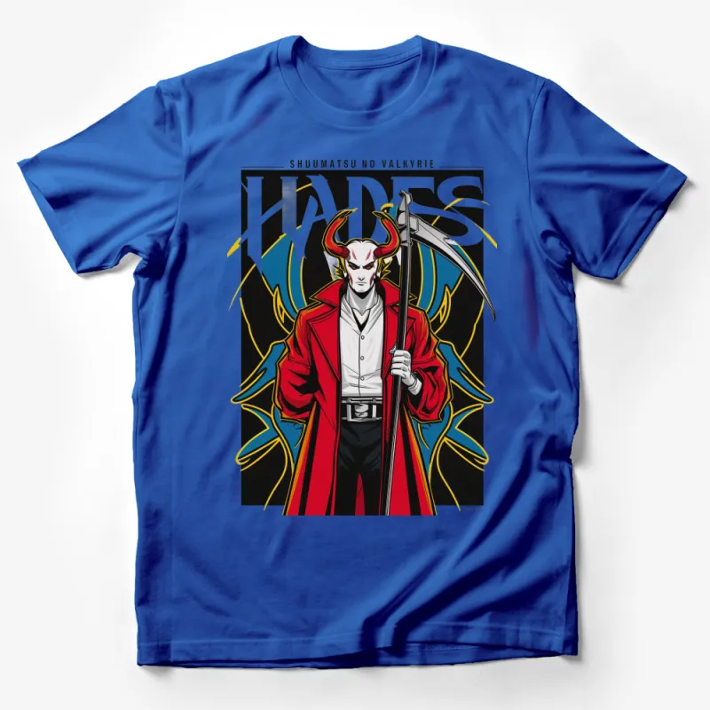 Hades Graphic T-Shirt, Cool Anime Style God of Underworld Tee, Unique Mythological Character Shirt Male T-Shirt