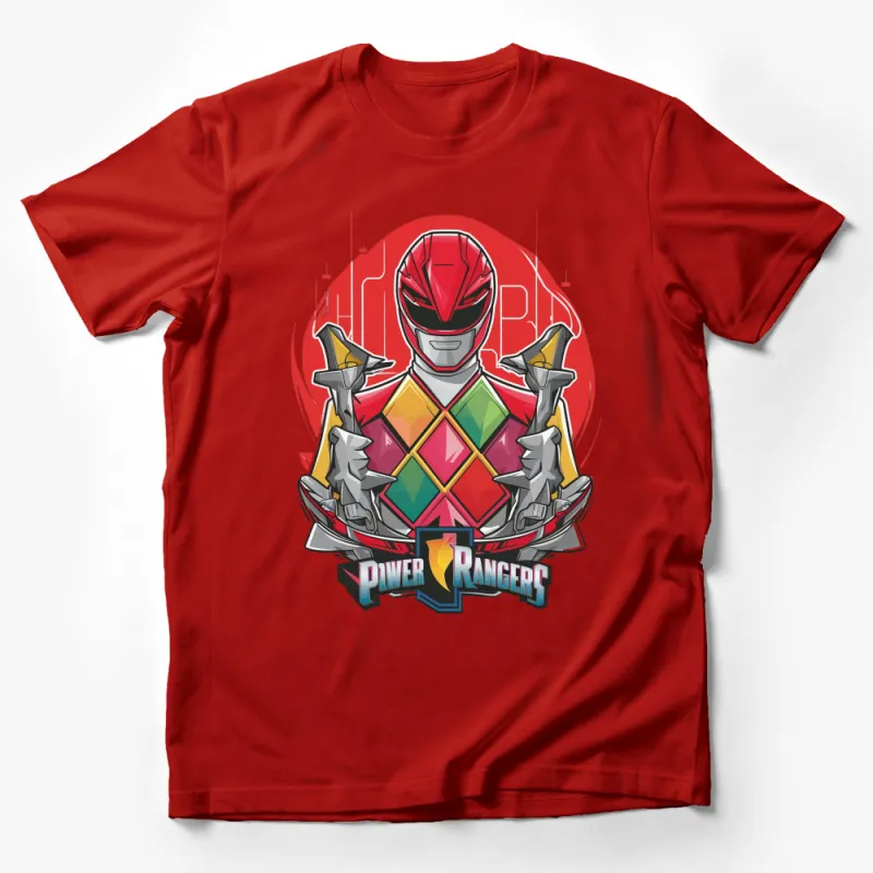 Red Power Ranger Graphic Tee, Classic Superhero Shirt, Nostalgic 90s Kids TV Show, Unisex T-Shirt Male T-Shirt