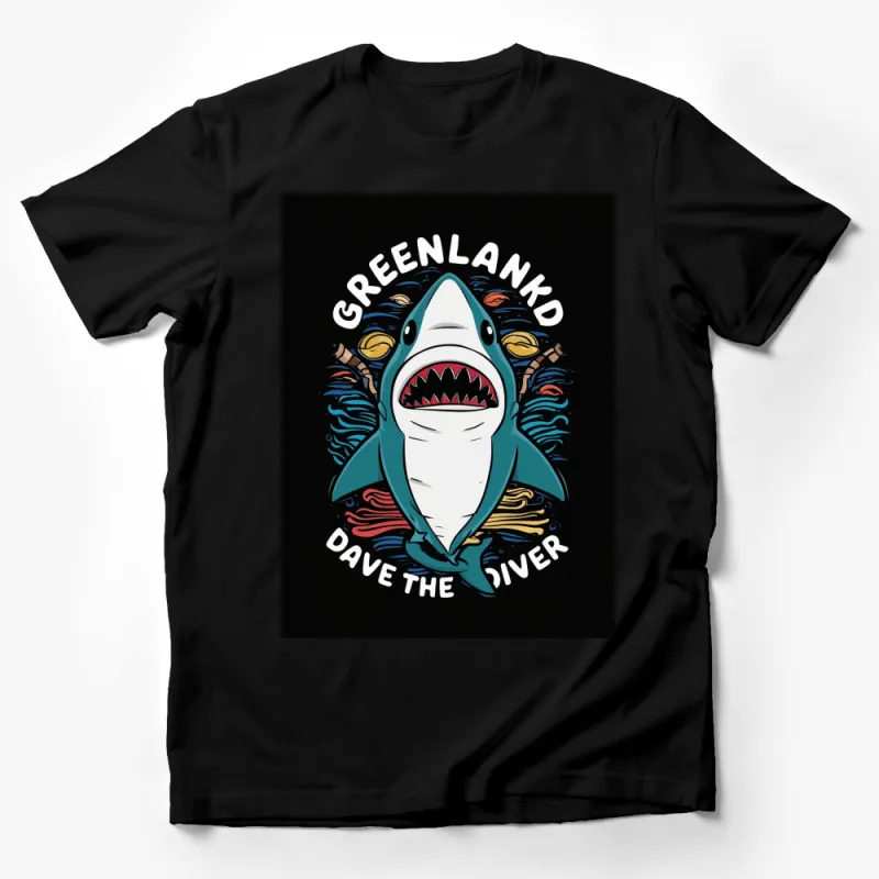 Greenland Shark T-shirt, Dave the Diver Graphic Tee, Oceanic Wildlife Shirt, Kids and Adults Male T-Shirt