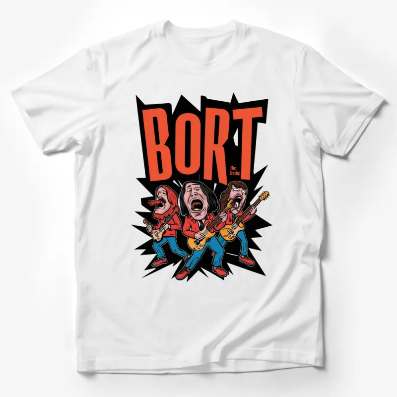 BORT The Band Rock Music T-Shirt, Vintage Cartoon Band Tee, Musical Group Merch, Unique Graphic Shirt for Music Lovers Male T-Shirt