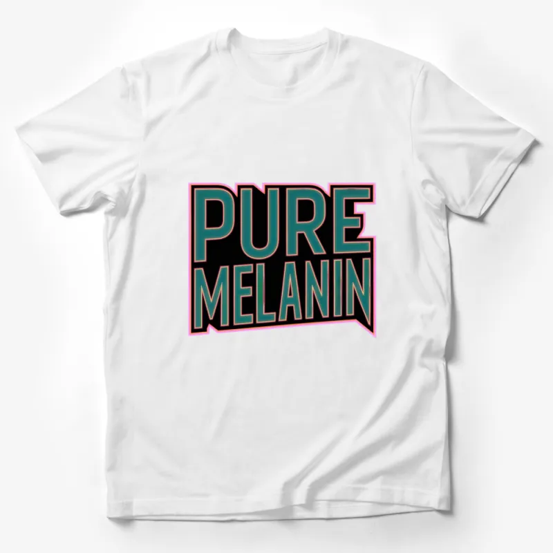 Pure Melanin Bold Graphic T-Shirt | Black Tee | Stylish Modern Typography | Unisex Apparel | Gift Idea | Fashion Statement Male T-Shirt