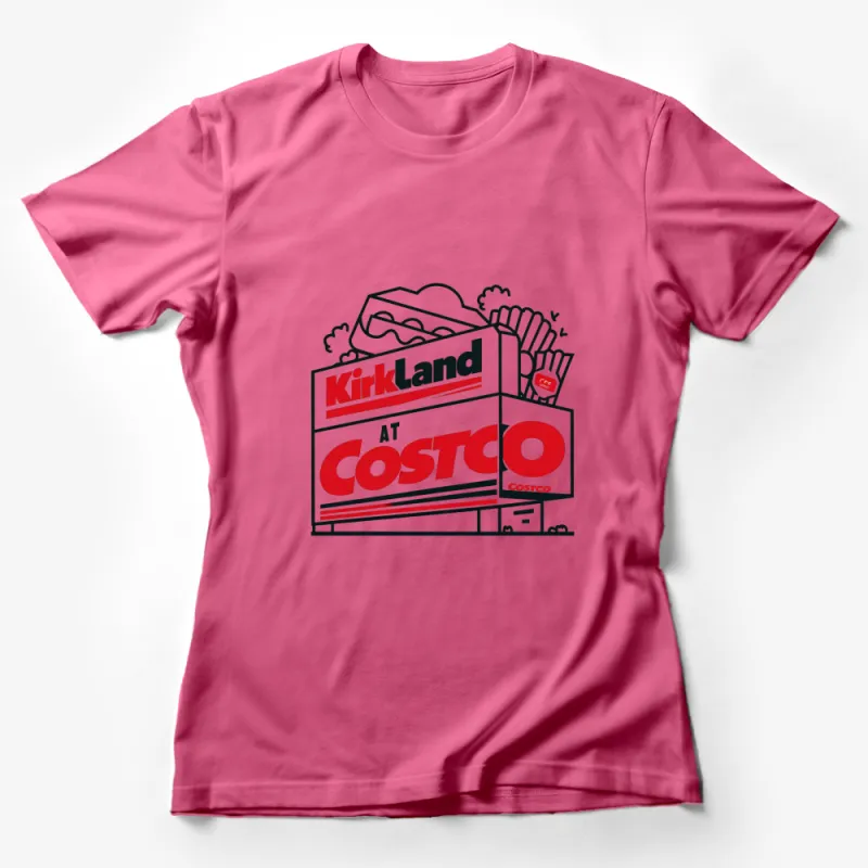 Kirkland at Costco Logo T-Shirt, Funny Grocery Store Shopping Tee, Unisex Apparel Female T-Shirt