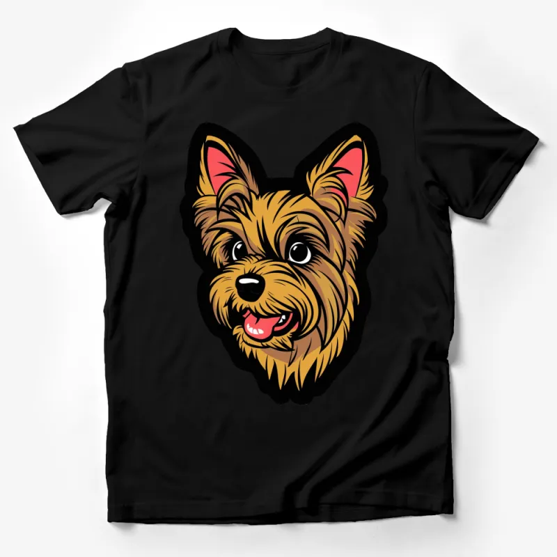 Adorable Yorkshire Terrier Face T-Shirt, Cute Dog Lover Gift, Graphic Tee for Pet Owners Male T-Shirt