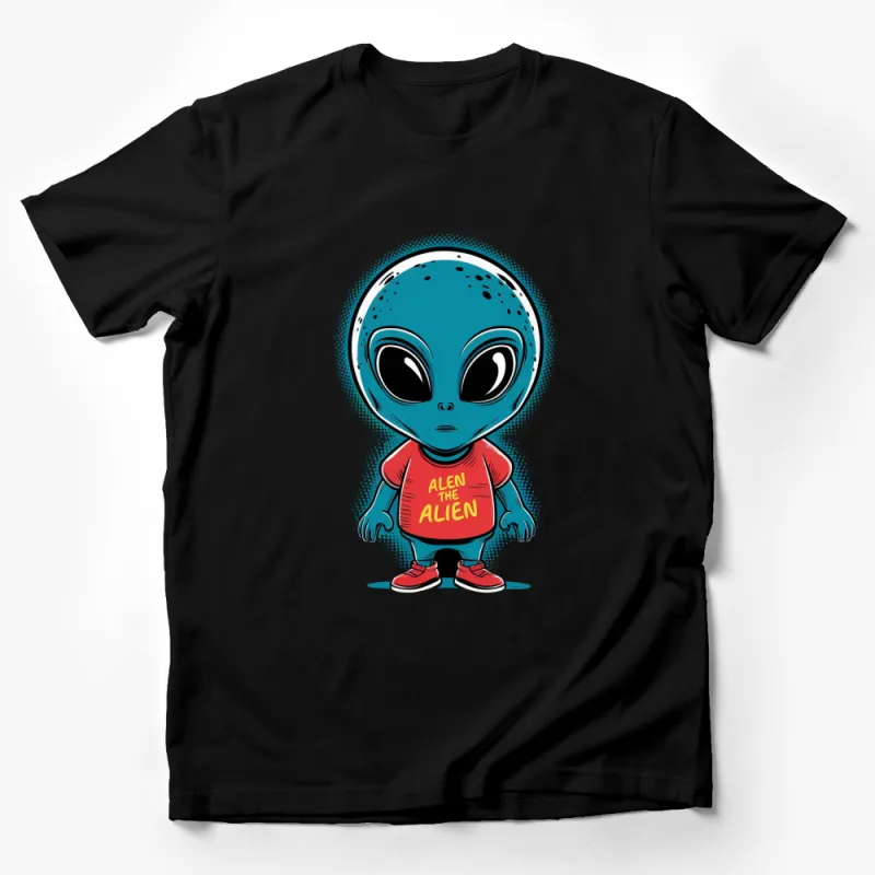 Cute Alien The Alien Cartoon T-Shirt, Fun Extraterrestrial Graphic Tee, Unique Space Creature Shirt, Gift Idea Male T-Shirt