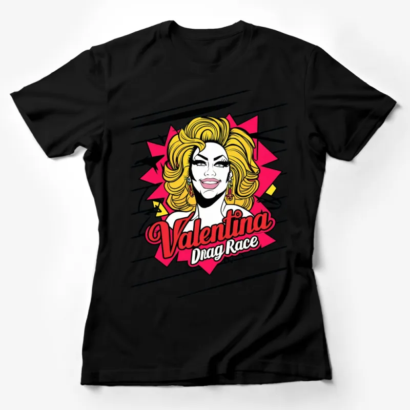 Valentina Drag Race Inspired Graphic T-Shirt, Bold Pop Art Style Tee, Fashionable Statement Apparel Female T-Shirt