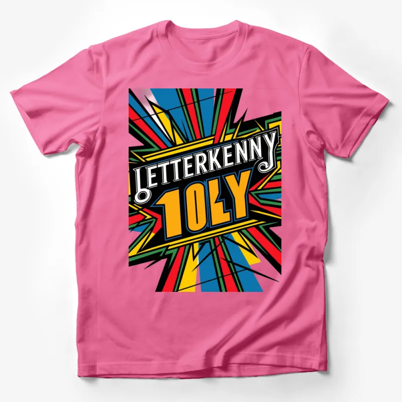 Letterkenny TV Show Inspired Pitter Patter Bold Graphic T-Shirt, Colorful Pop Art Style Unisex Tee Male T-Shirt