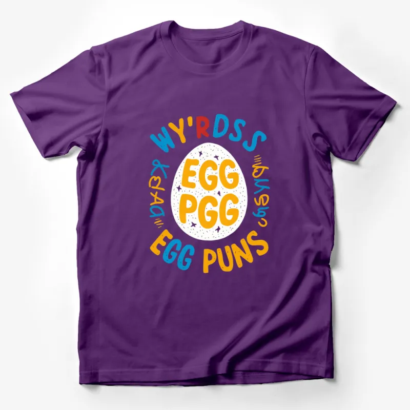 Egg Puns T-Shirt, Funny Egg Graphic Tee, Cute Breakfast Food Humor Shirt Male T-Shirt