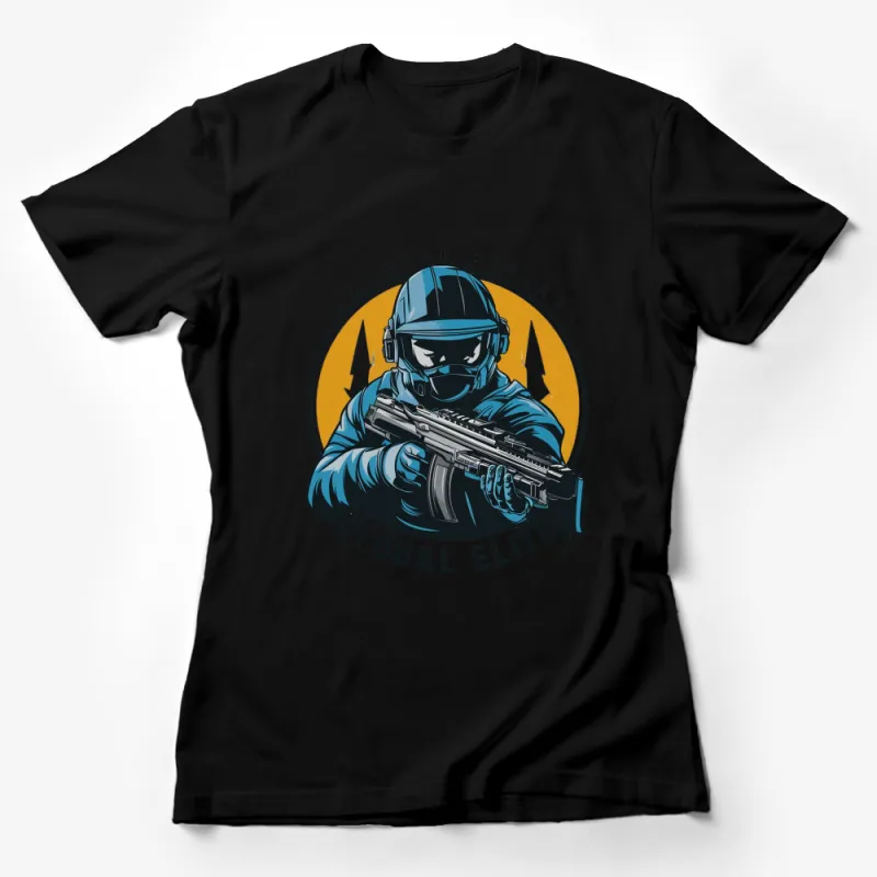 Counter Strike Global Elite Graphic T-Shirt, Cool Gamer Tee, SWAT Team Gaming Shirt Female T-Shirt