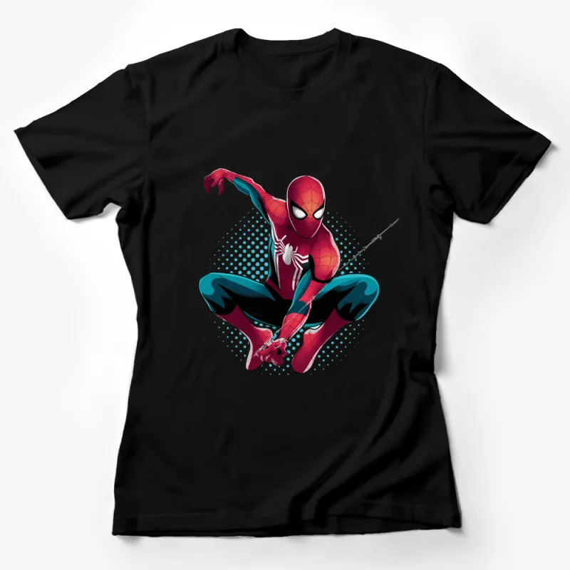 Spider-Man Comic Style Graphic T-Shirt, Cool Superhero Tee for Fans, Unisex Adult and Kids Sizes Female T-Shirt