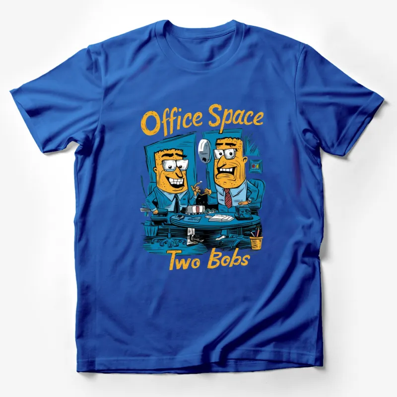 Office Space Inspired T-Shirt, Two Bobs Cartoon, Funny Work Tee, Office Humor, Unique Graphic Design Shirt Male T-Shirt