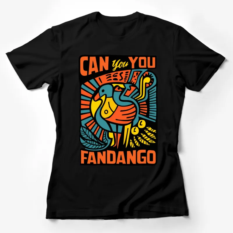 Vibrant Abstract Elephant T-Shirt, Colorful Artistic Graphic Tee, Can You Fandango Design Female T-Shirt