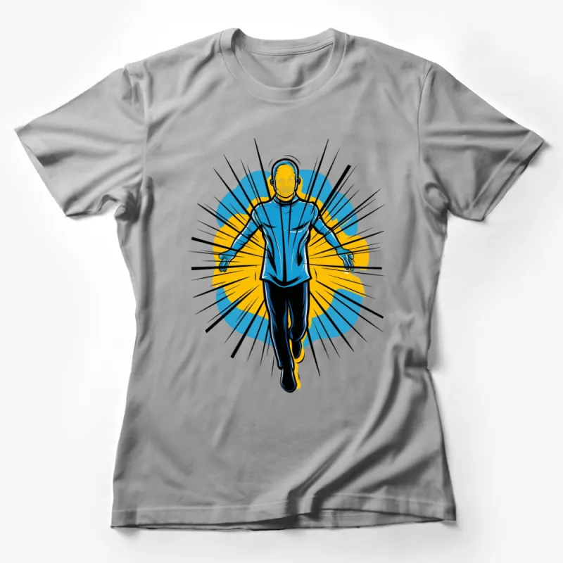 Men's T-Shirt with Graphic Print, Cool Blue Superhero Design, Casual Wear Female T-Shirt