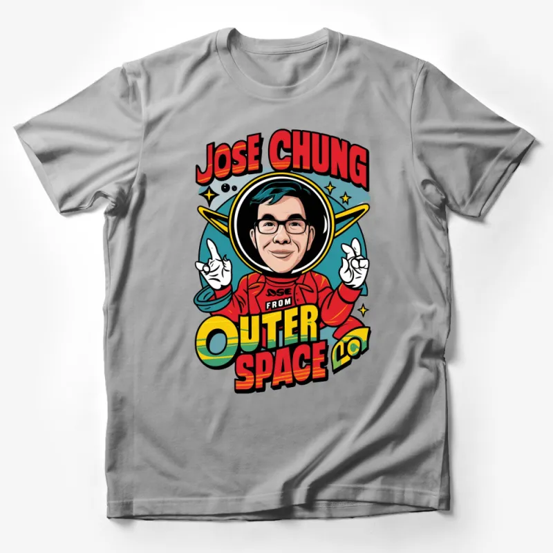 Jose Chung From Outer Space Cartoon Graphic T-Shirt, Colorful Retro Alien Theme Tee, Unisex Male T-Shirt