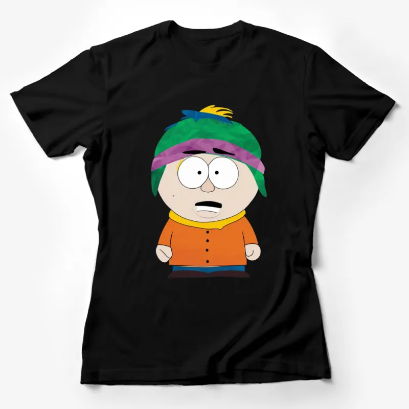 Colorful Cartoon Character T-Shirt, Fun Animated Kid Design, Unique Graphic Tee, Bright Colors Female T-Shirt