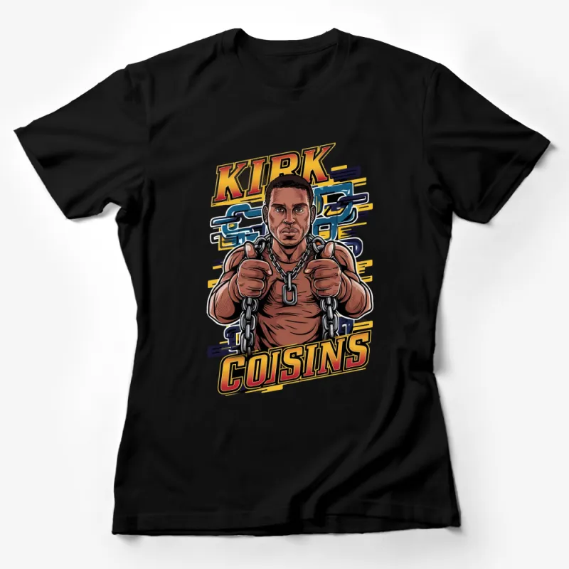 Kirk Cousins Graphic T-Shirt, Bold Colorful Sports Fan Apparel, Unique Football Player Design Tee Female T-Shirt