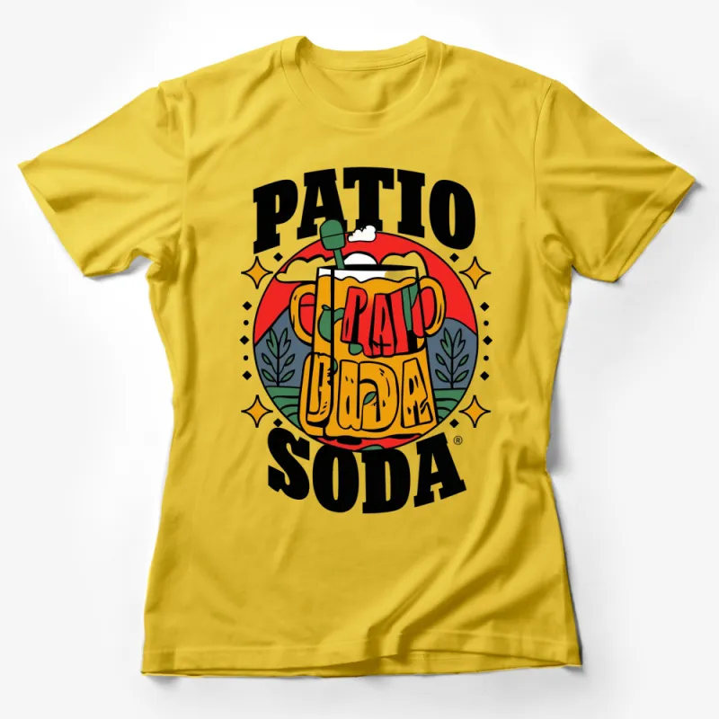 Patio Papa Soda Vintage Logo T-Shirt, Retro Beer Mug Graphic Tee, Unique Gift for Dad Female T-Shirt