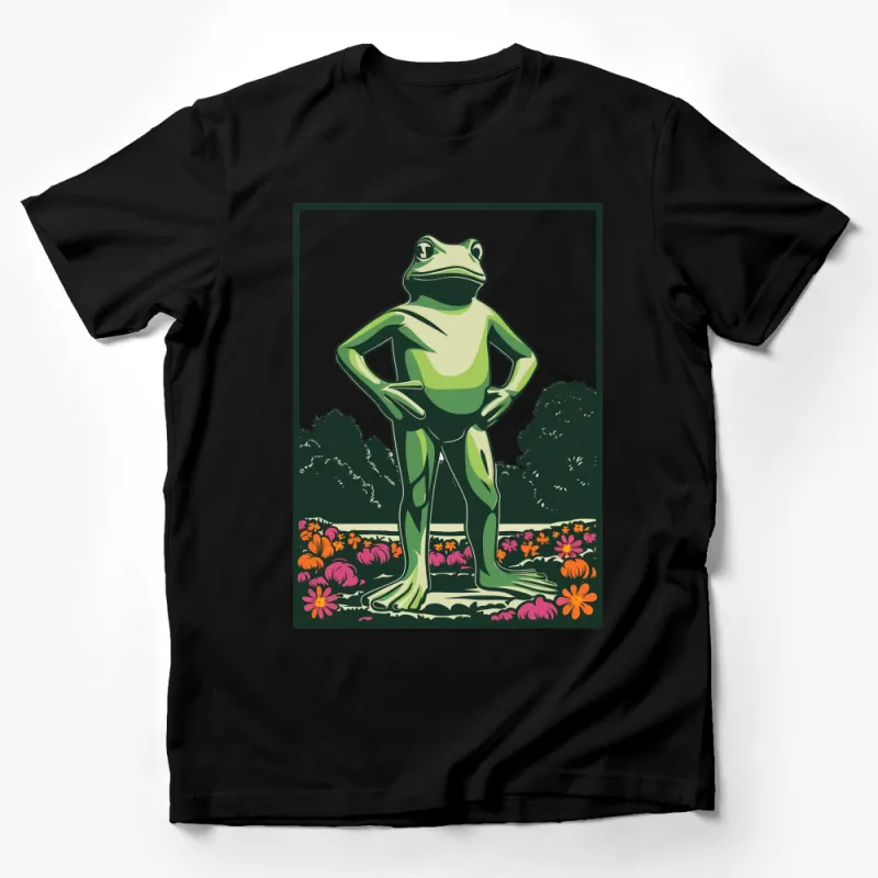 Stylish Frog Graphic T-Shirt, Cool Amphibian Lover Tee, Nature Inspired Casual Wear for All Male T-Shirt