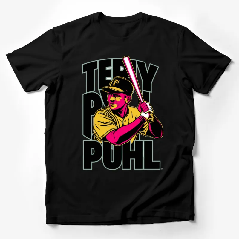 Vintage Terry Puhl Baseball Player Graphic T-Shirt, Classic Sports Tee, Retro Baseball Artwork Male T-Shirt