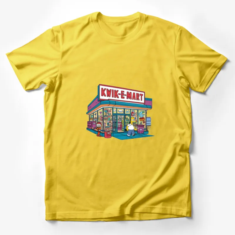 Kwik-E-Mart T-Shirt, Homer Simpson Springfield Store Tee, Cartoon Fan Apparel, Unisex Male T-Shirt