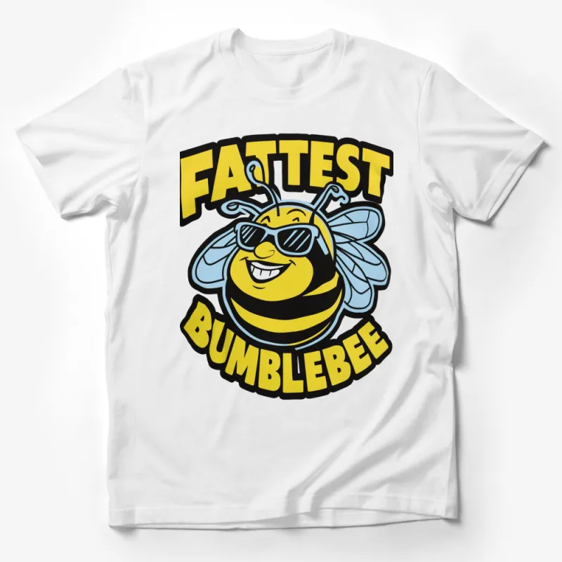 Fattest Bumblebee T-Shirt, Funny Insect Graphic Tee, Casual Summer Style Top, Cool Bee Design Male T-Shirt